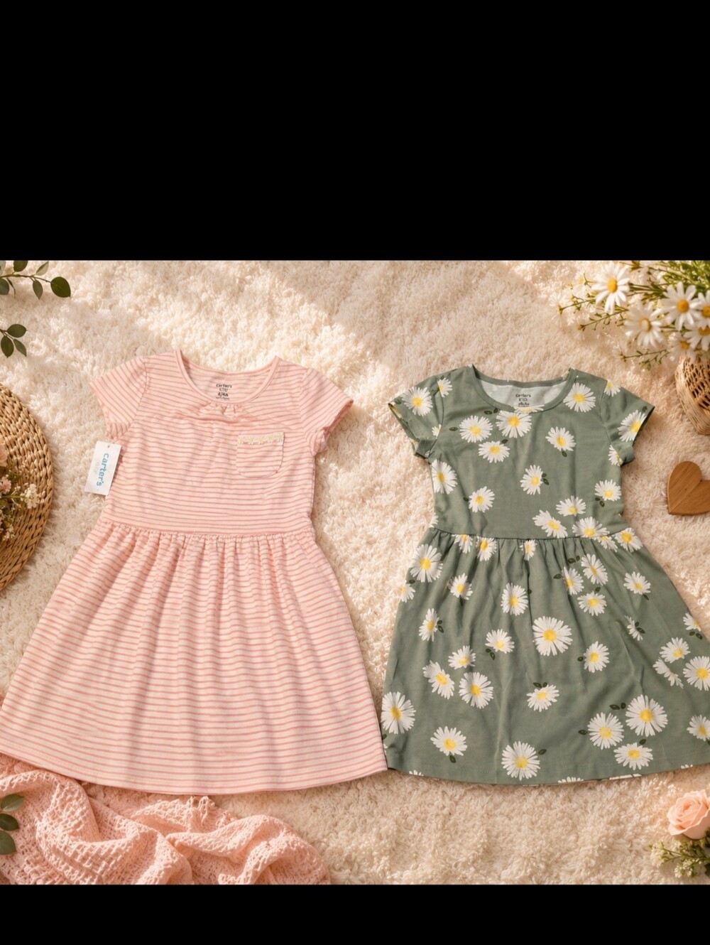 Carters 2 Piece Girls Dress Set
